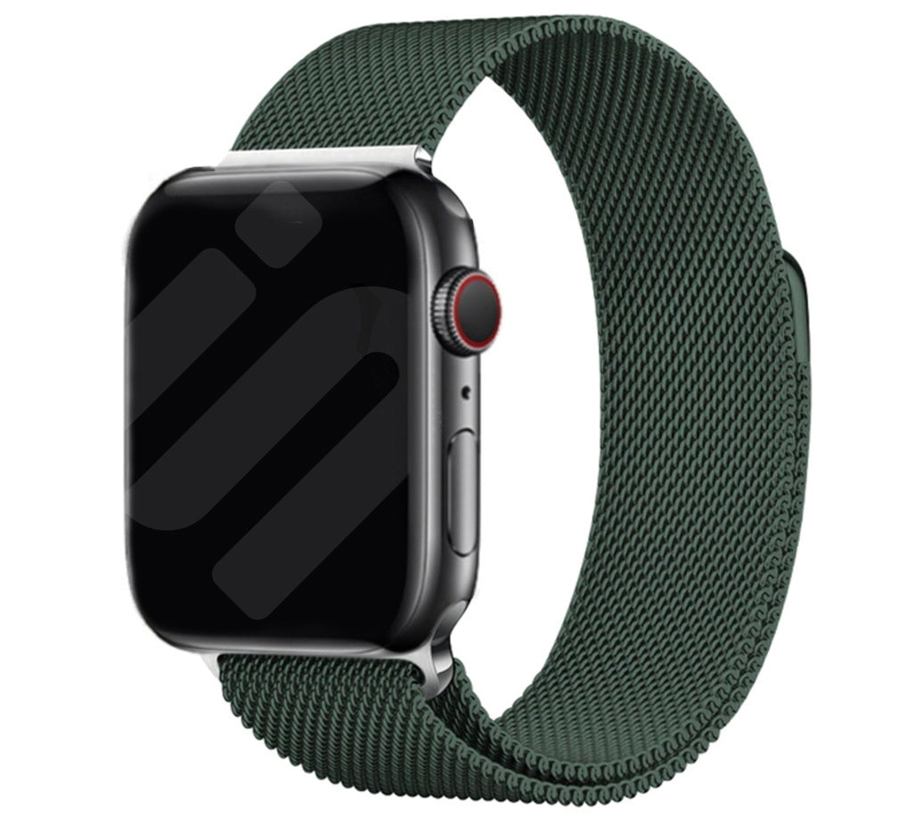 Milanese bandje voor Apple Watch — donkergroene editie