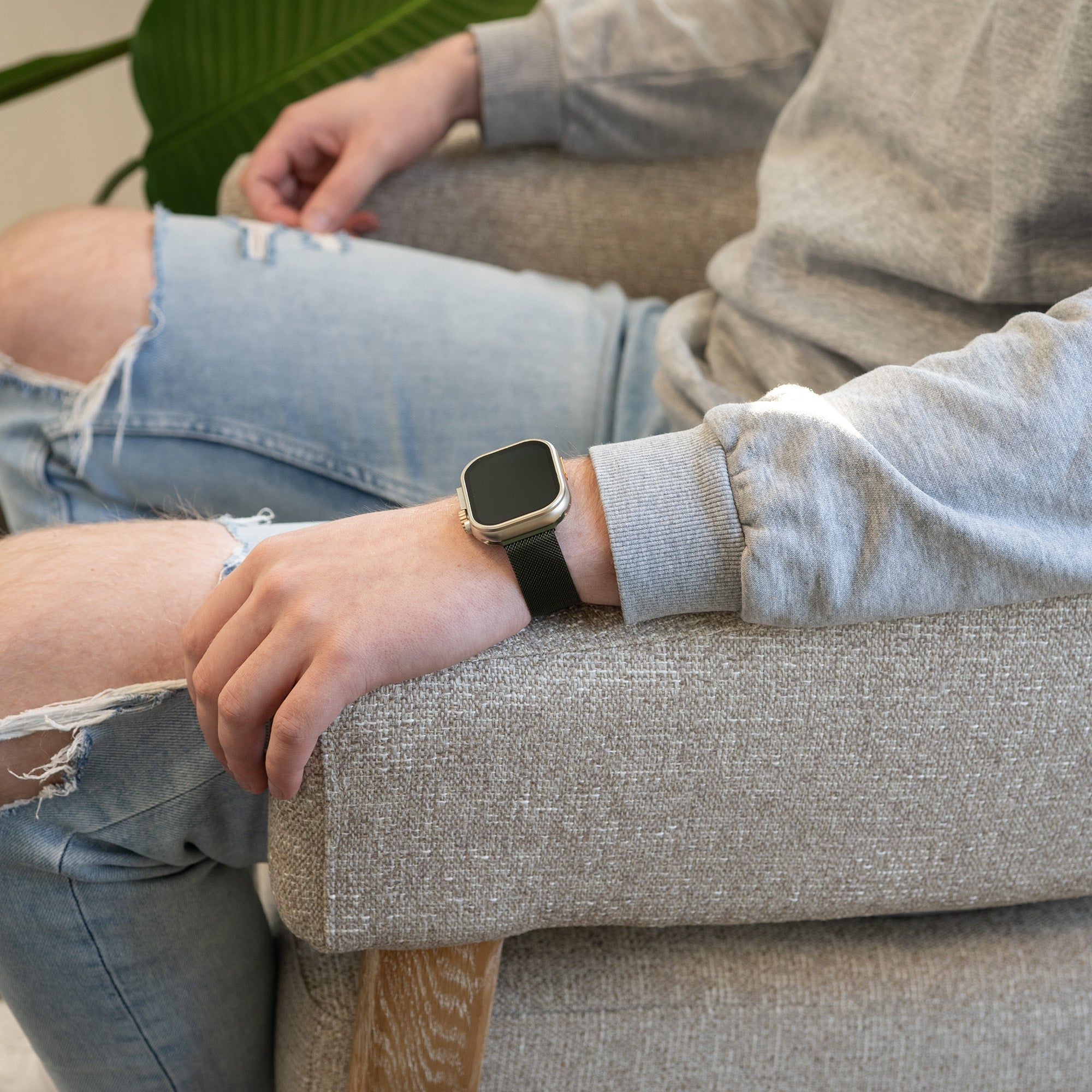 Milanese bandje voor Apple Watch — donkergroene editie