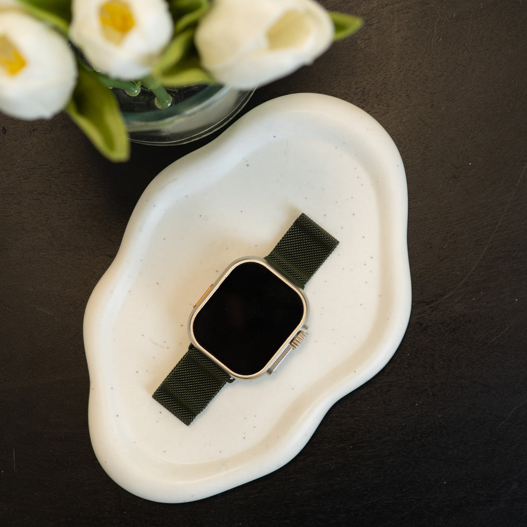 Milanese bandje voor Apple Watch — donkergroene editie