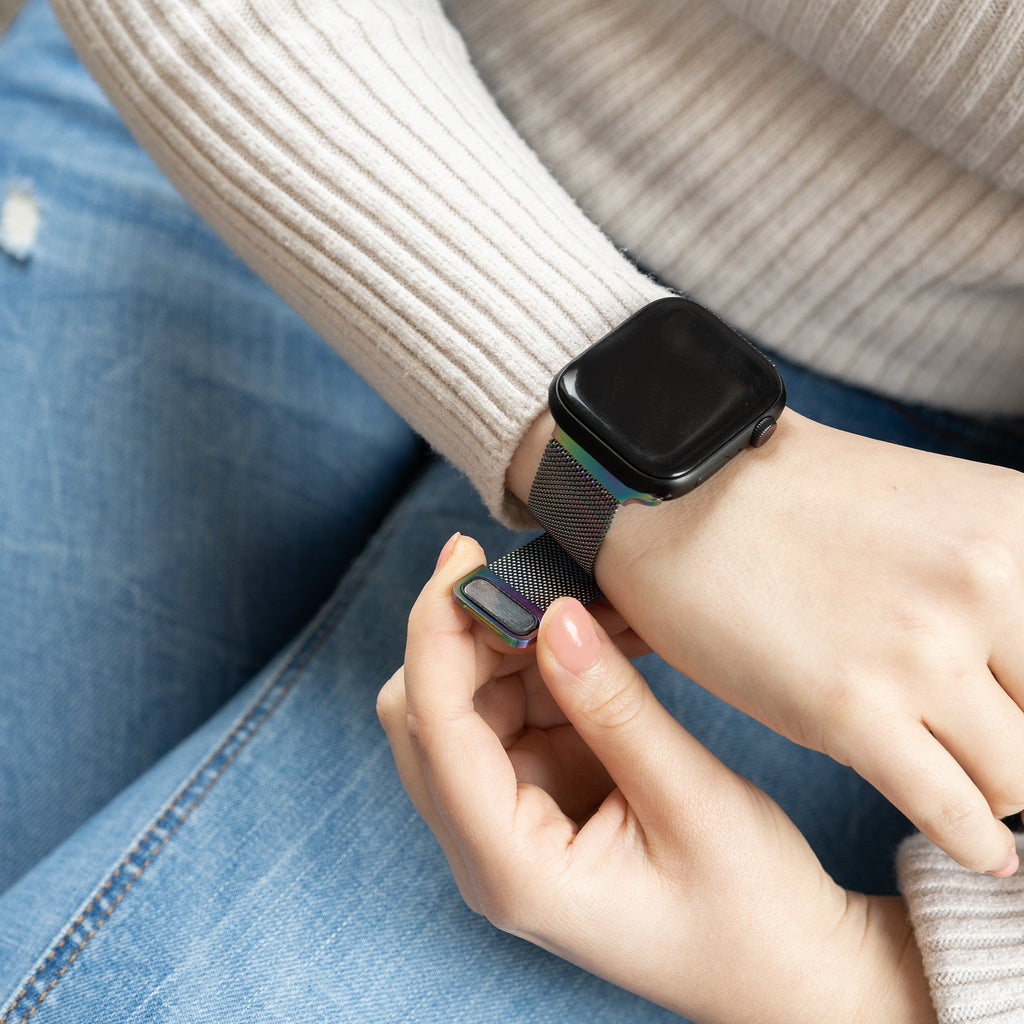 Milánský řemínek pro Apple Watch s perleťovým povrchem