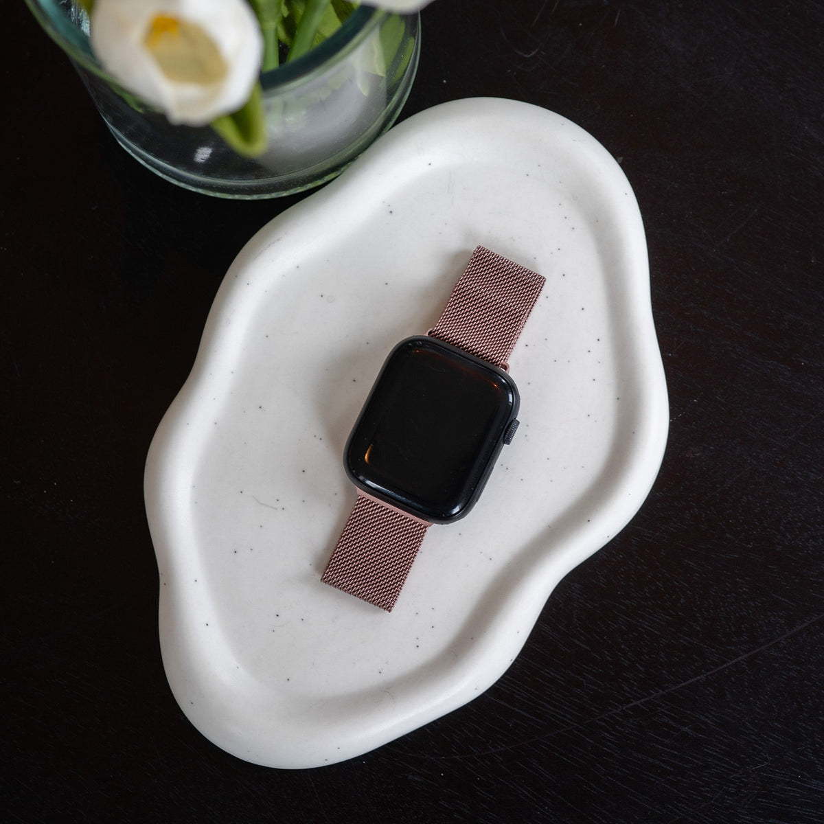 Apple Watch Pink Milanese Strap Replacement Set