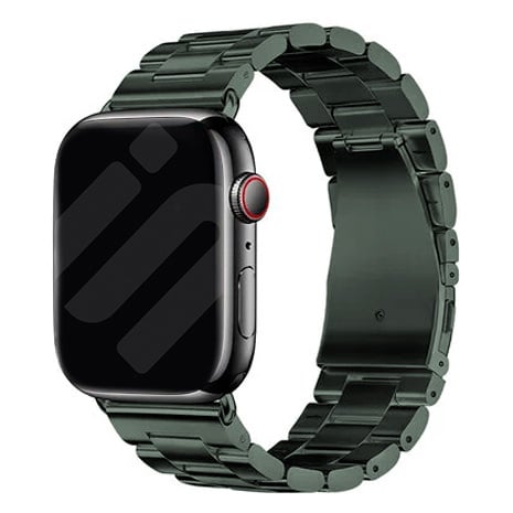 Apple Watch Stainless Steel Strap — Dark Green Finish