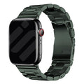 Apple Watch Stainless Steel Strap — Dark Green Finish