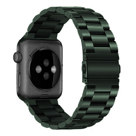 Apple Watch Stainless Steel Strap — Dark Green Finish
