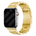 Bracelet doré en acier inoxydable pour Apple Watch — fermoir pliant robuste