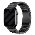 Black Stainless Steel Apple Watch Strap — Folding Clasp