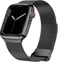 Apple-Watch-Milanese-Armband – Detailansicht der schwarzen Schließe