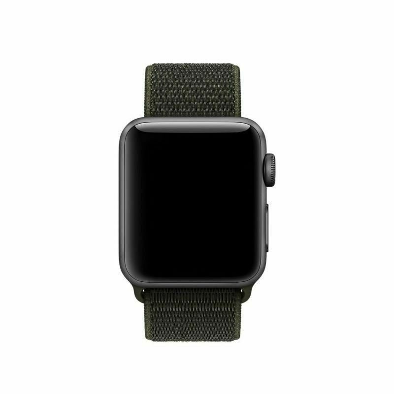 سوار Apple Watch من النايلون الأخضر الداكن