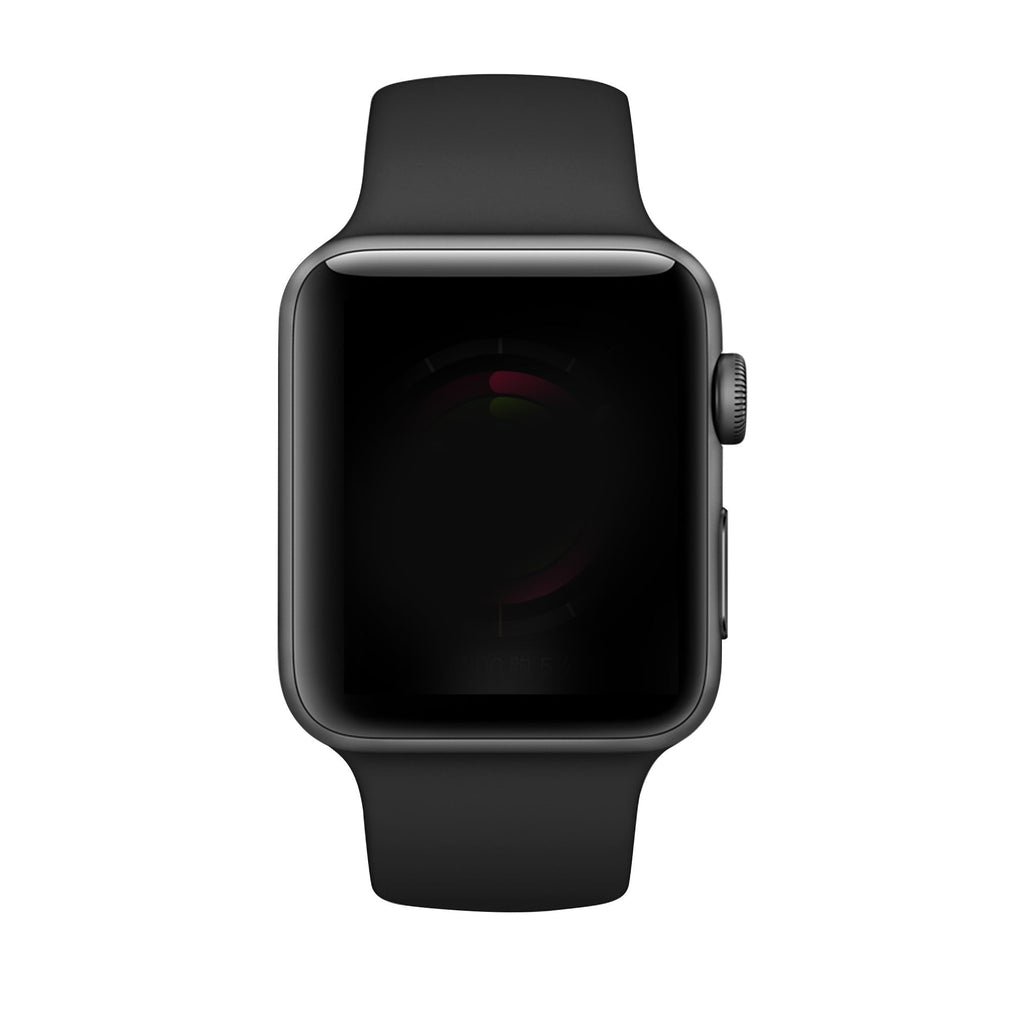 Czarny silikonowy pasek do Apple Watch — bezpieczne zapięcie na regulowaną klamrę