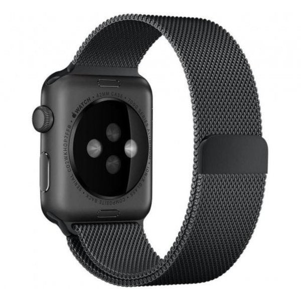 Apple Watch Compatible Classic Black Milanese Strap