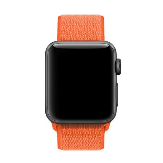 Orangefärgat vävt nylonarmband för Apple Watch