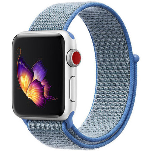 Blaues Nylonarmband für die Apple Watch – weiche Oberfläche, leicht elastisch