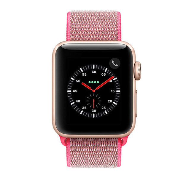 Pink Woven Nylon Strap for Apple Watch