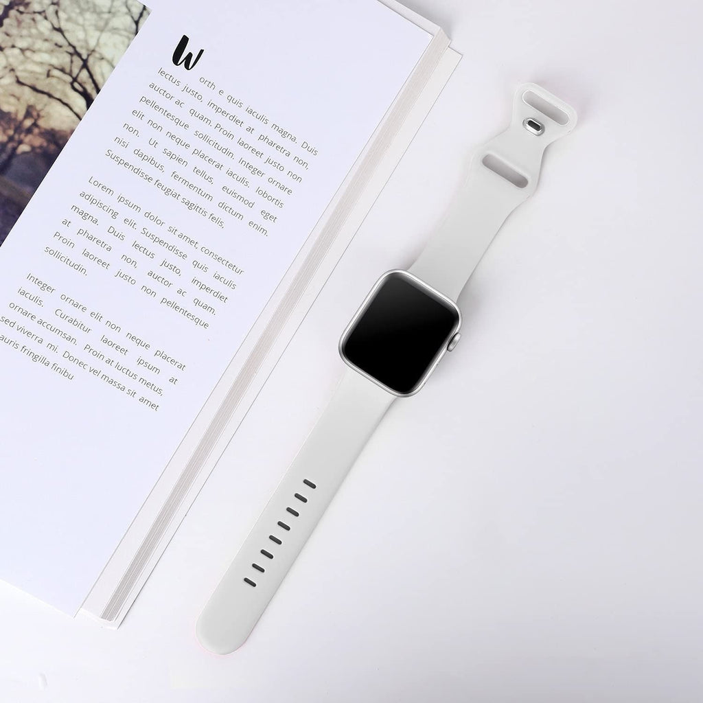 Classic White Silicone Apple Watch Replacement Band