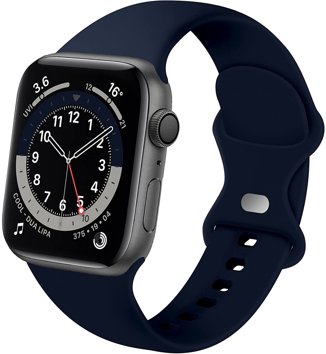Κλασικό λουράκι σιλικόνης για Apple Watch — Σκούρο μπλε κλείσιμο με διπλή θηλιά