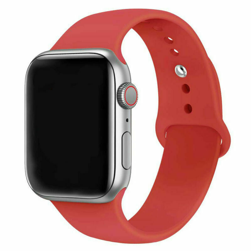 Officiële siliconenband voor de Apple Watch — rode vervangende band