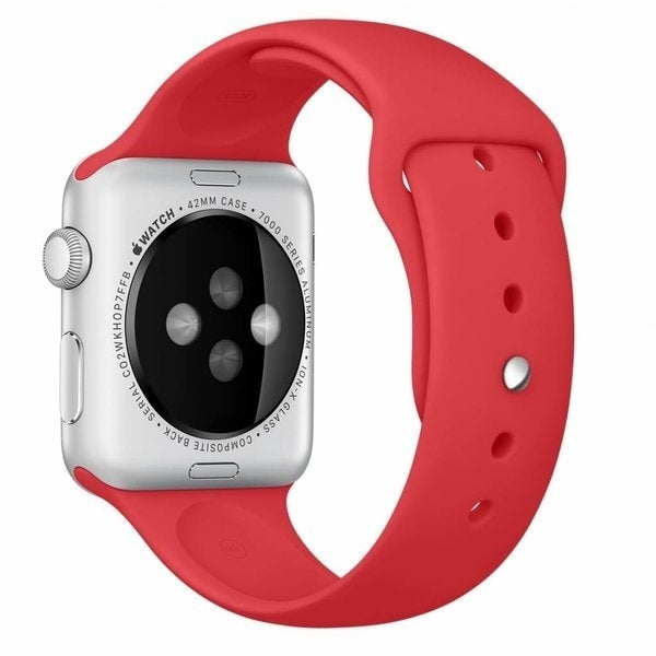 Officiële siliconenband voor de Apple Watch — rode vervangende band