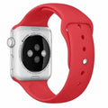 Officiële siliconenband voor de Apple Watch — rode vervangende band
