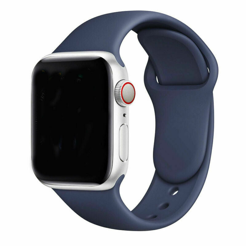 Blå silikonerem til Apple Watch — Let og sikker pasform