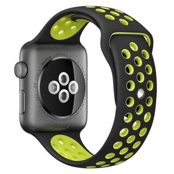 Schwarzes und gelbes Sportarmband für die Apple Watch