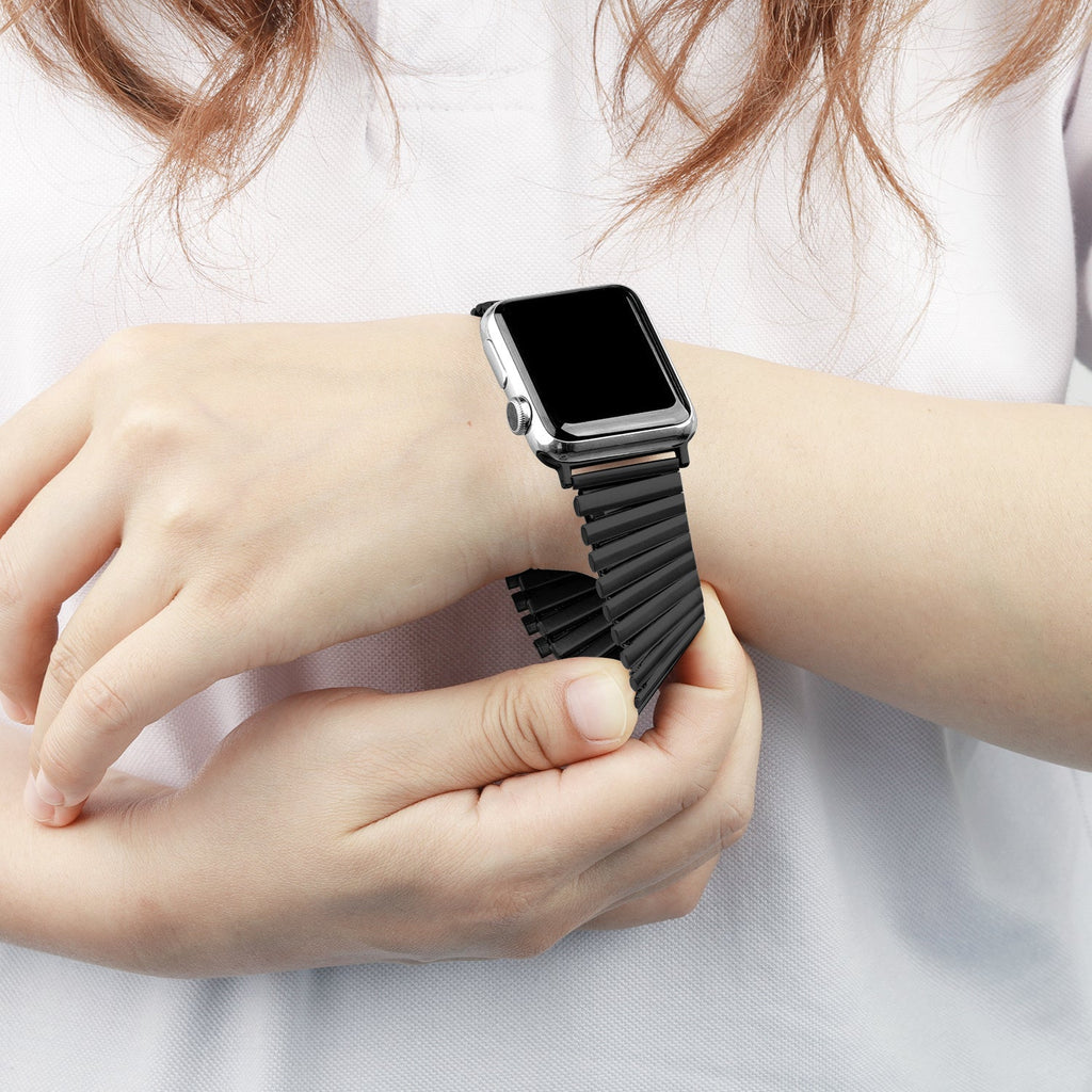 Apple Watch Black Steel Elastic Strap — Replacement