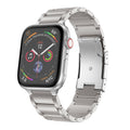 Stříbrný titanový řemínek kompatibilní s Apple Watch