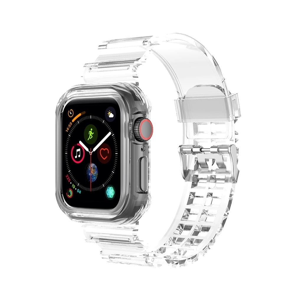 Apple Watch átlátszó TPU-szíj — integrált bumper tok, beépített hurok