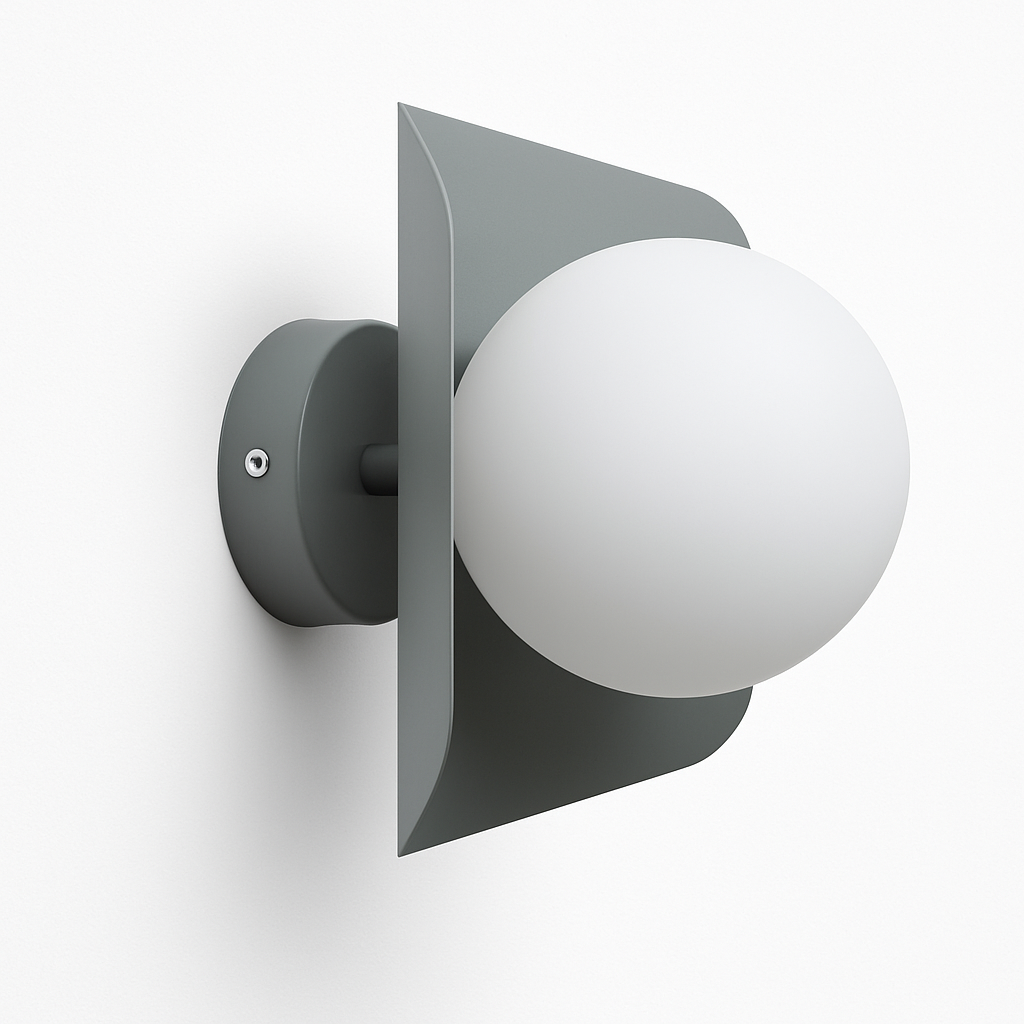 Colorful Hexagon LED Wall Light With Globe Shade E27 Socket For Bedroom And Living Room