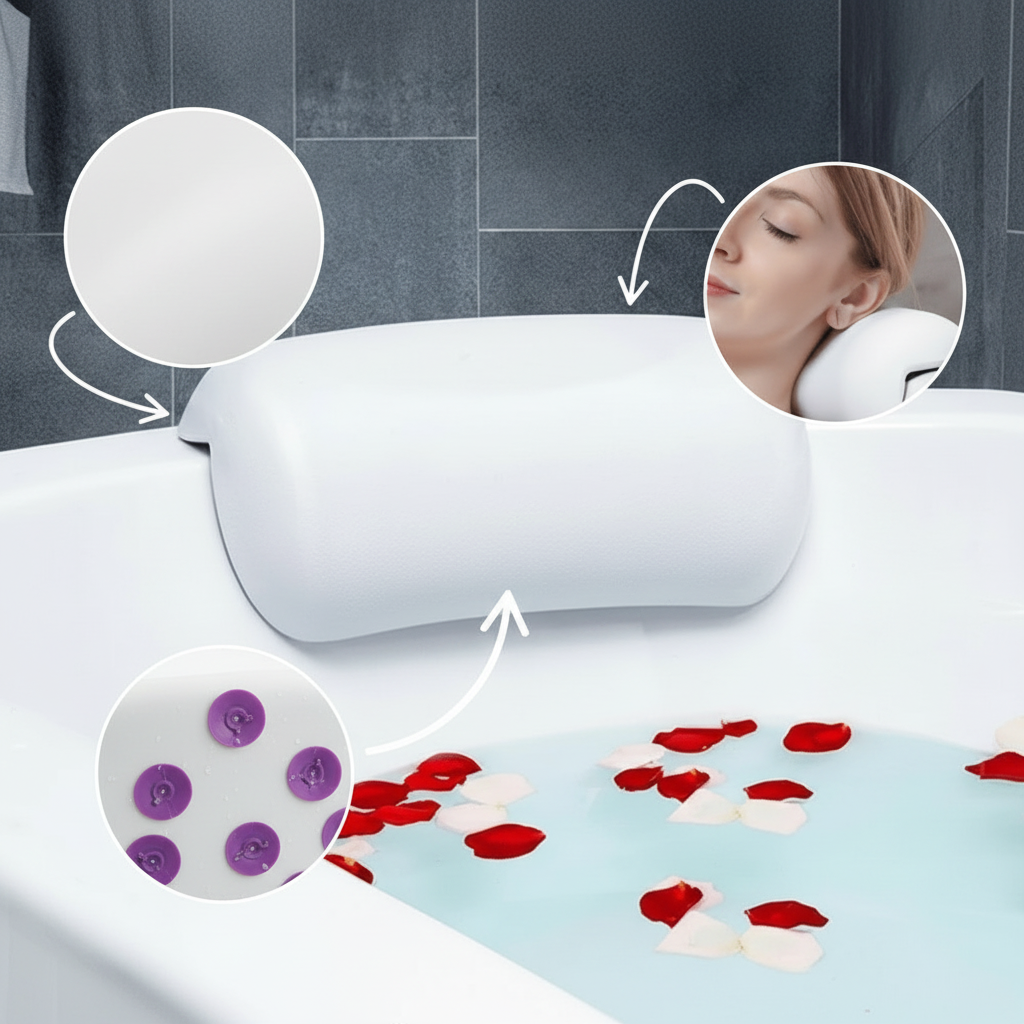 AQUACLOUD Premium-badepude – Ergonomisk og skridsikker til afslappende bade | Ka-mostore