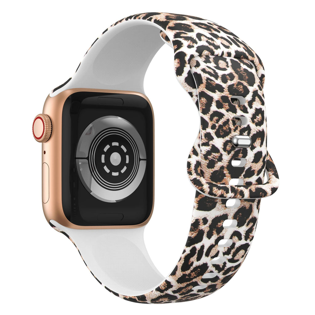 Řemínek Lucky Leopard pro Apple Watch — voděodolné pružné provedení