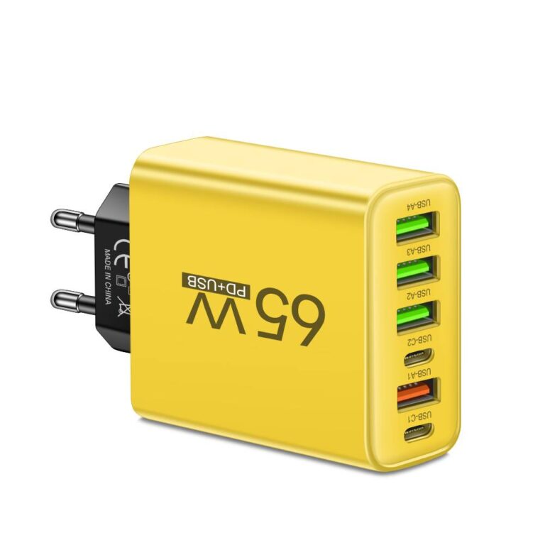 65W Six-Port USB Charger For Office Home And Travel