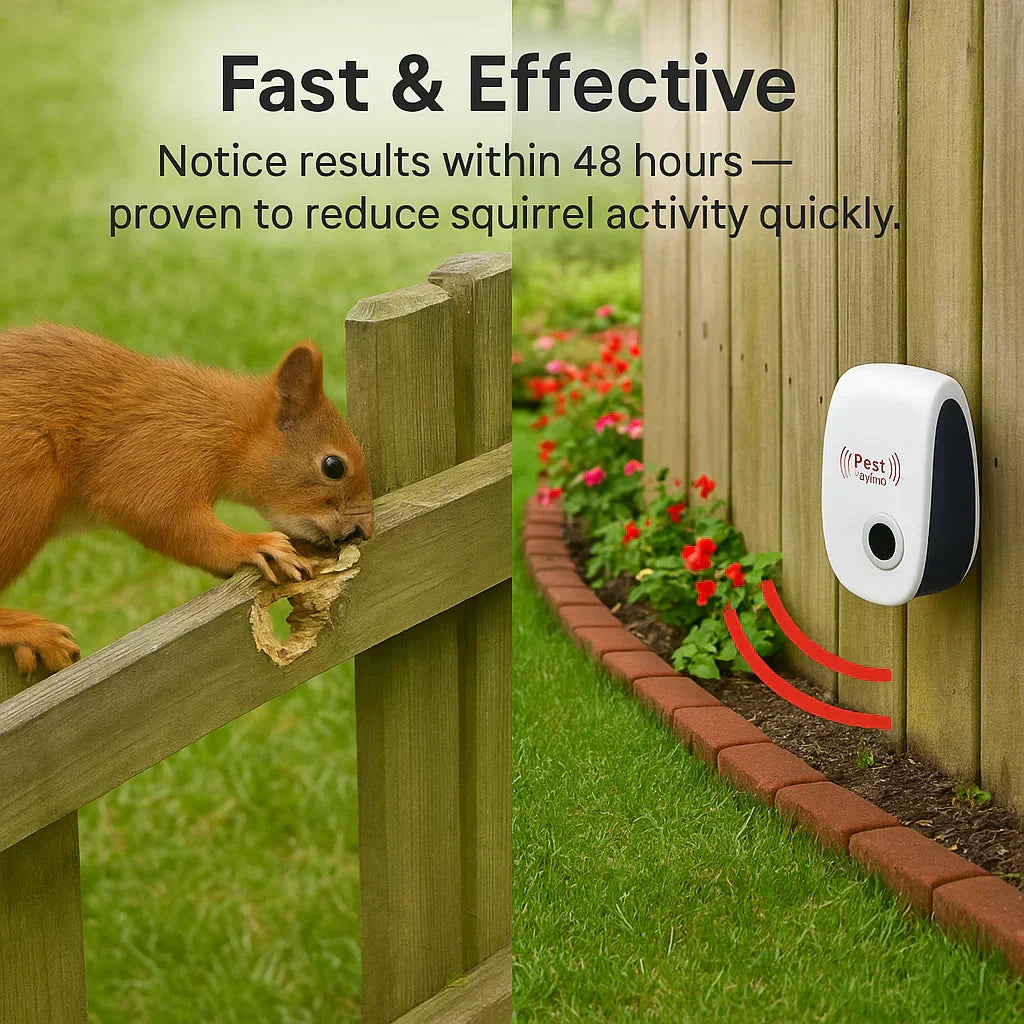Garden Ultrasonic Pest Repeller, No Chemicals, Child And Pet Friendly, Up To 74 Sq Meters