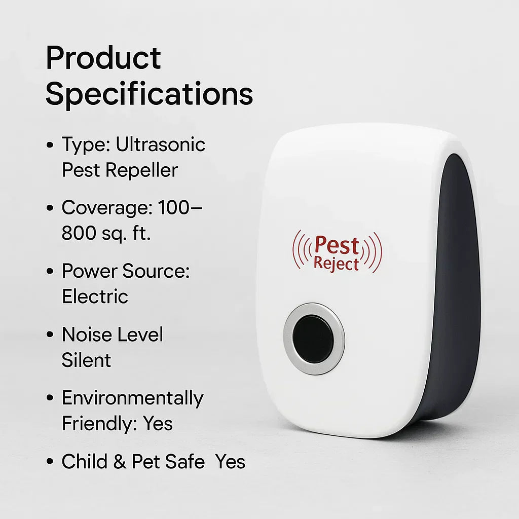 Garden Ultrasonic Pest Repeller, No Chemicals, Child And Pet Friendly, Up To 74 Sq Meters
