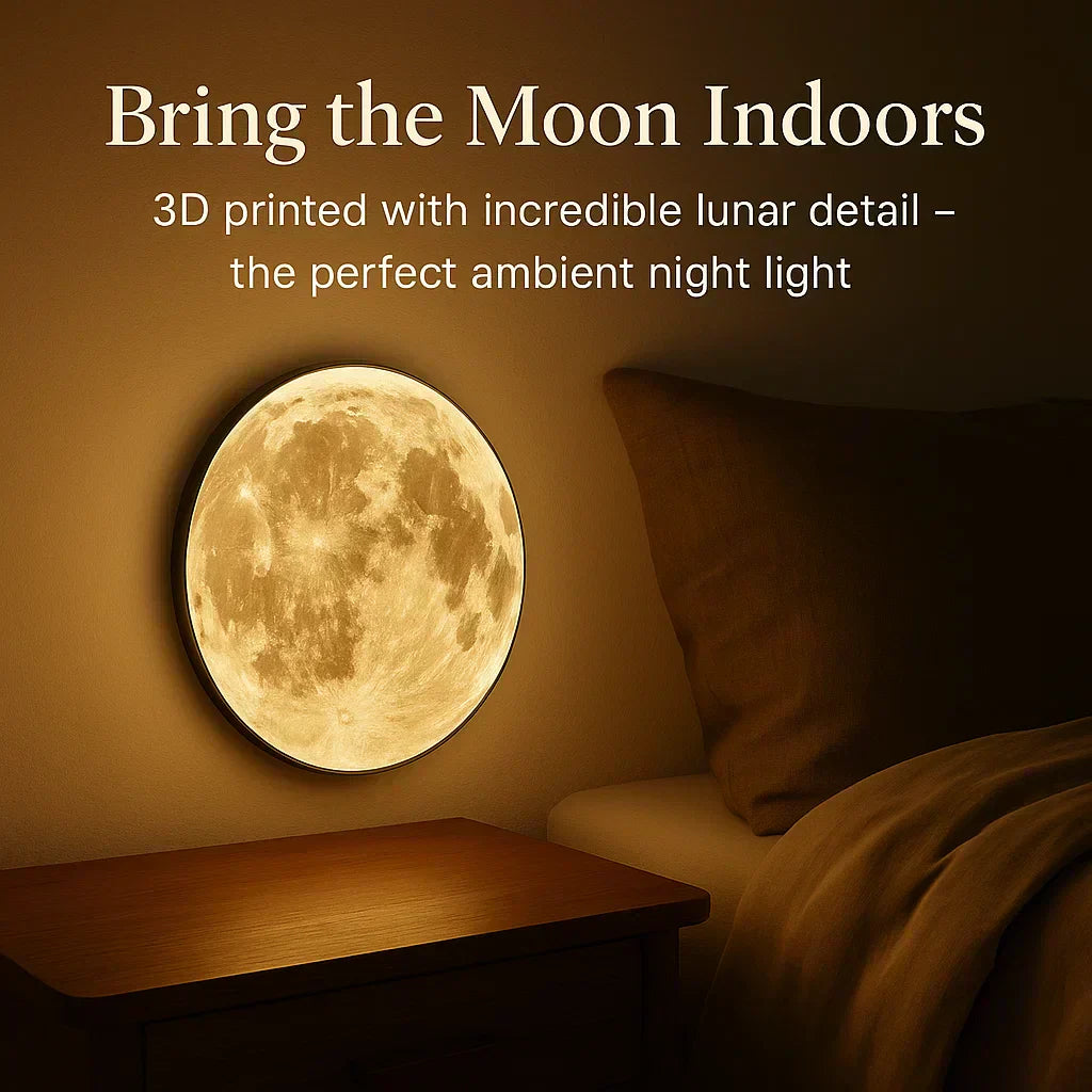 NovaLume Lunar Glow LED Lamp With Dimmable Control For Cozy Bedroom Ambience Decor