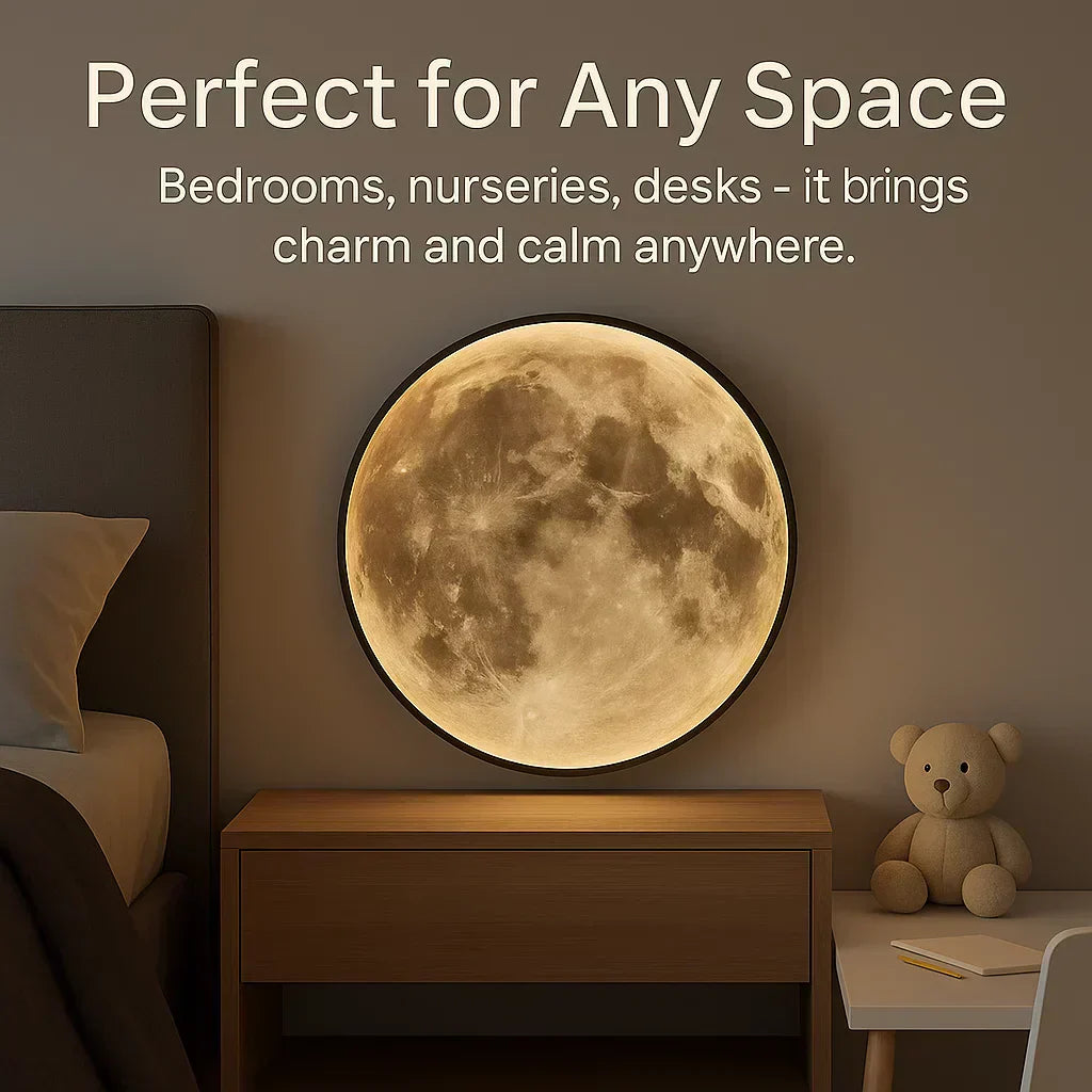 NovaLume Lunar Glow LED Lamp With Dimmable Control For Cozy Bedroom Ambience Decor