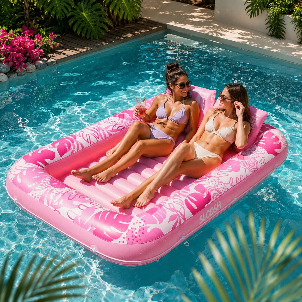 Aqua Lounger oppustelig luftmadras til swimmingpool — hurtig oppustning, kompakt opbevaring