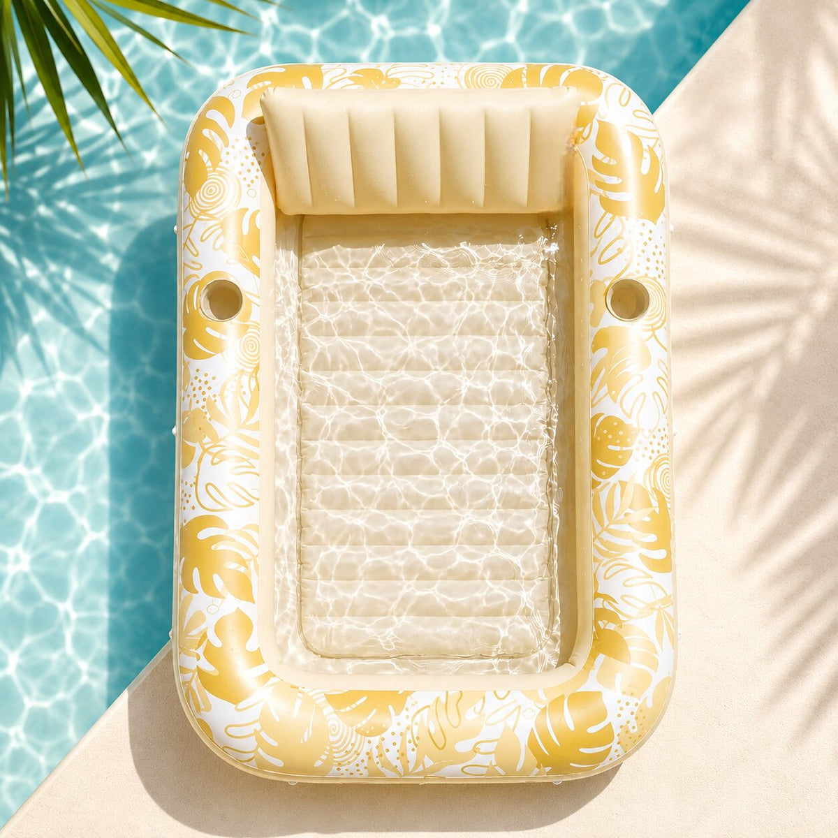Aqua Lounger oppustelig luftmadras til swimmingpool — hurtig oppustning, kompakt opbevaring