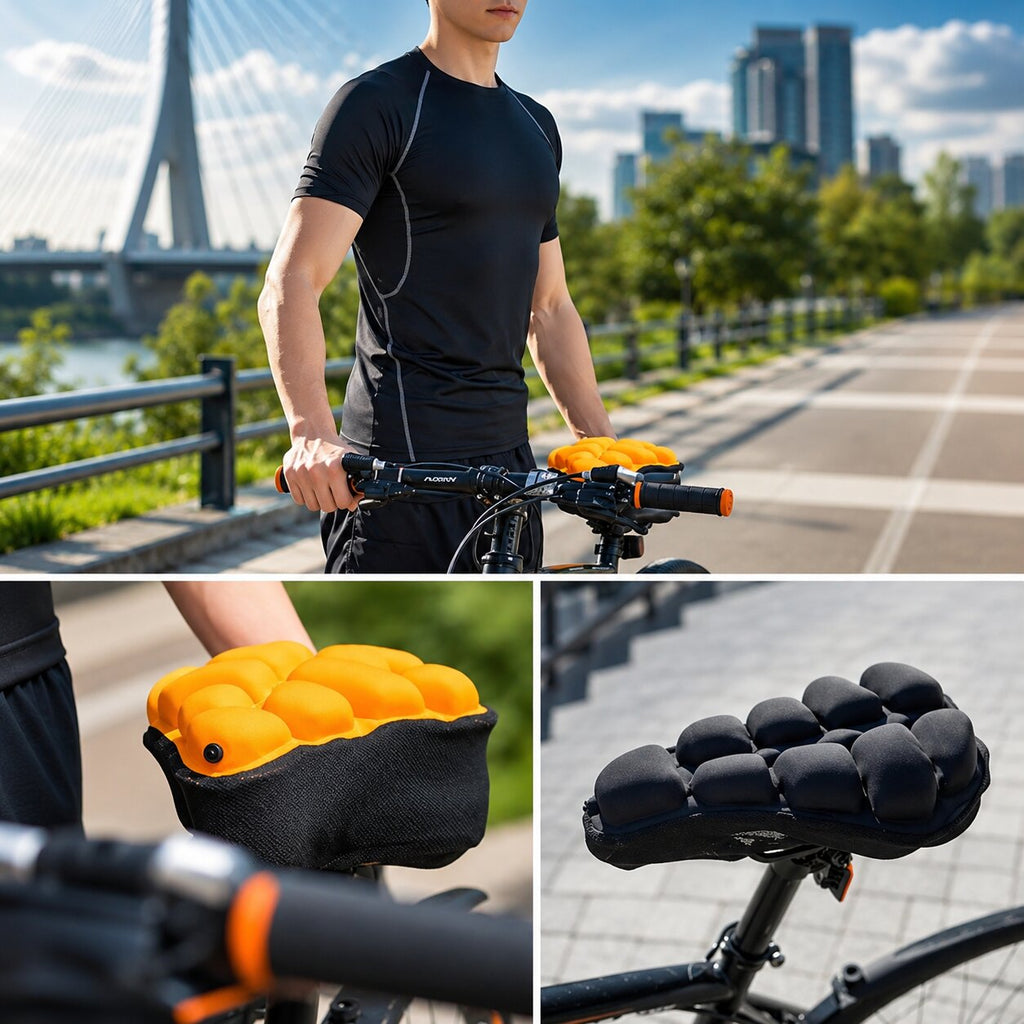 غطاء مقعد دراجة قابل للنفخ من AirSaddle — وسادة مقعد هوائية