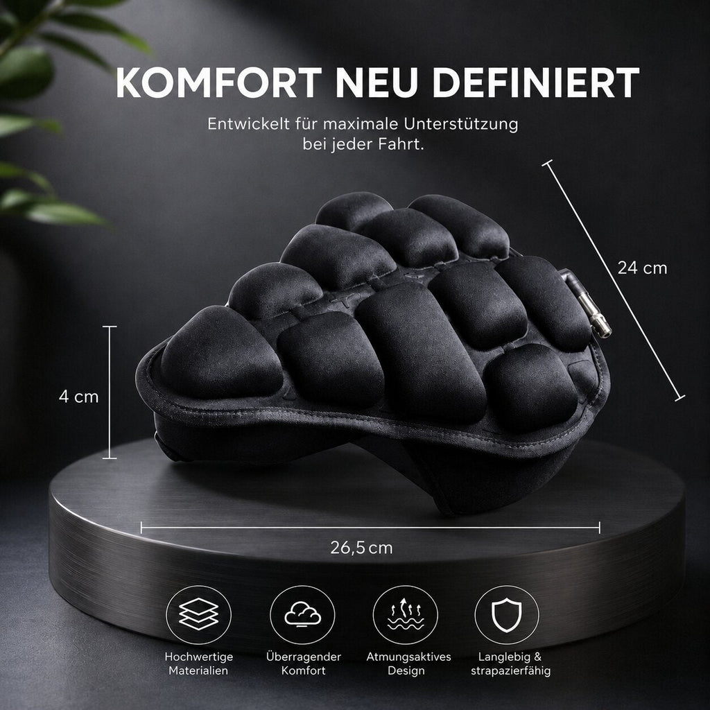 غطاء مقعد دراجة قابل للنفخ من AirSaddle — وسادة مقعد هوائية