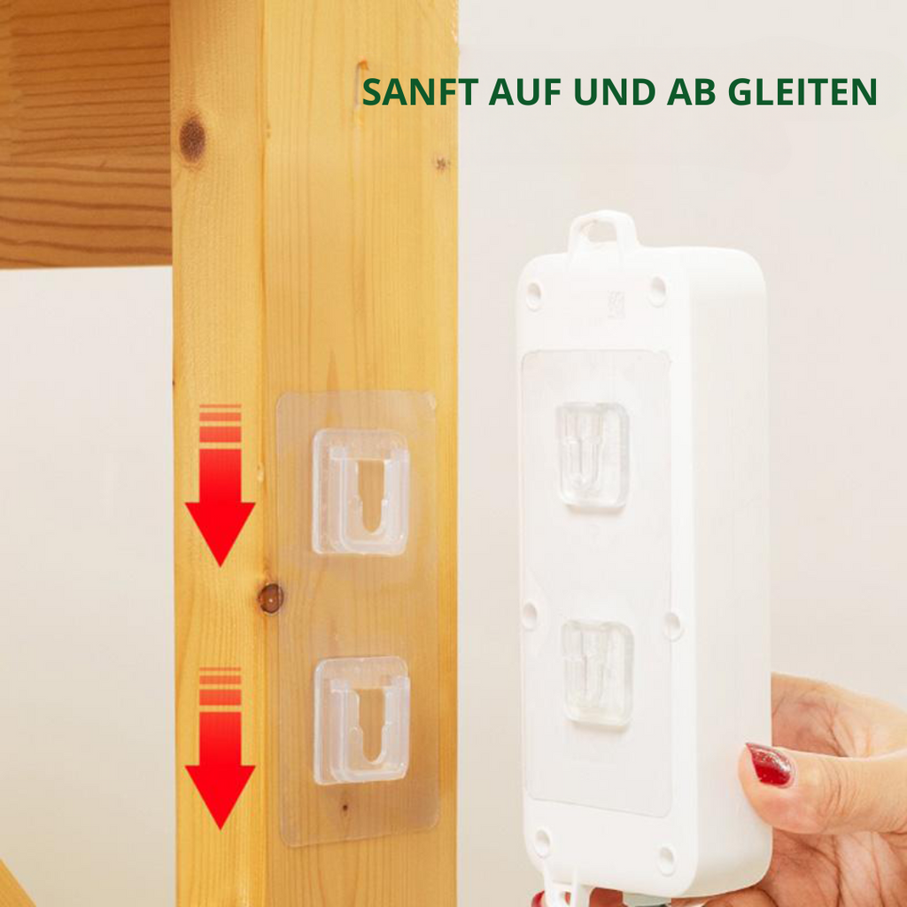 Ganci adesivi trasparenti da parete e soffitto KlebProfi — Fissaggio senza fori, portata di 15 kg