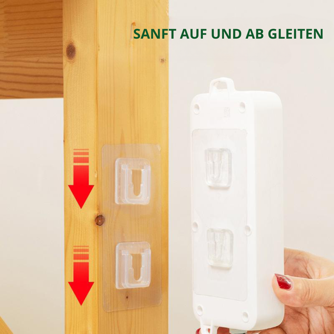 Ganci adesivi trasparenti da parete e soffitto KlebProfi — Fissaggio senza fori, portata di 15 kg