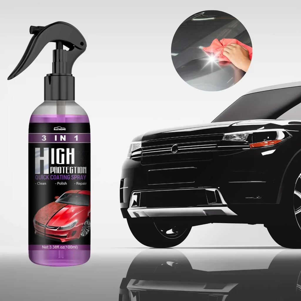 طلاء سيارات سيراميكي AutoGlanzPro — منظف طلاء 3 في 1، مستعيد اللمعان وحماية طويلة الأمد