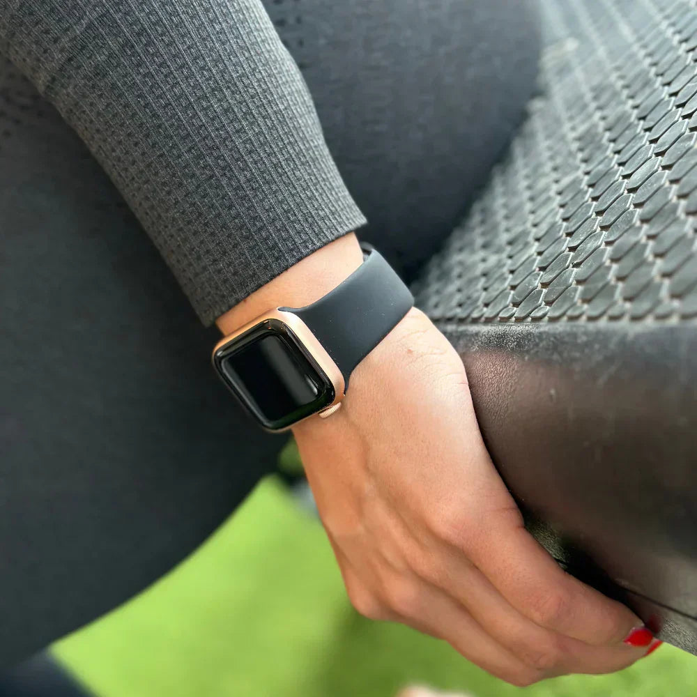 Correa de repuesto para Apple Watch — banda de silicona negra