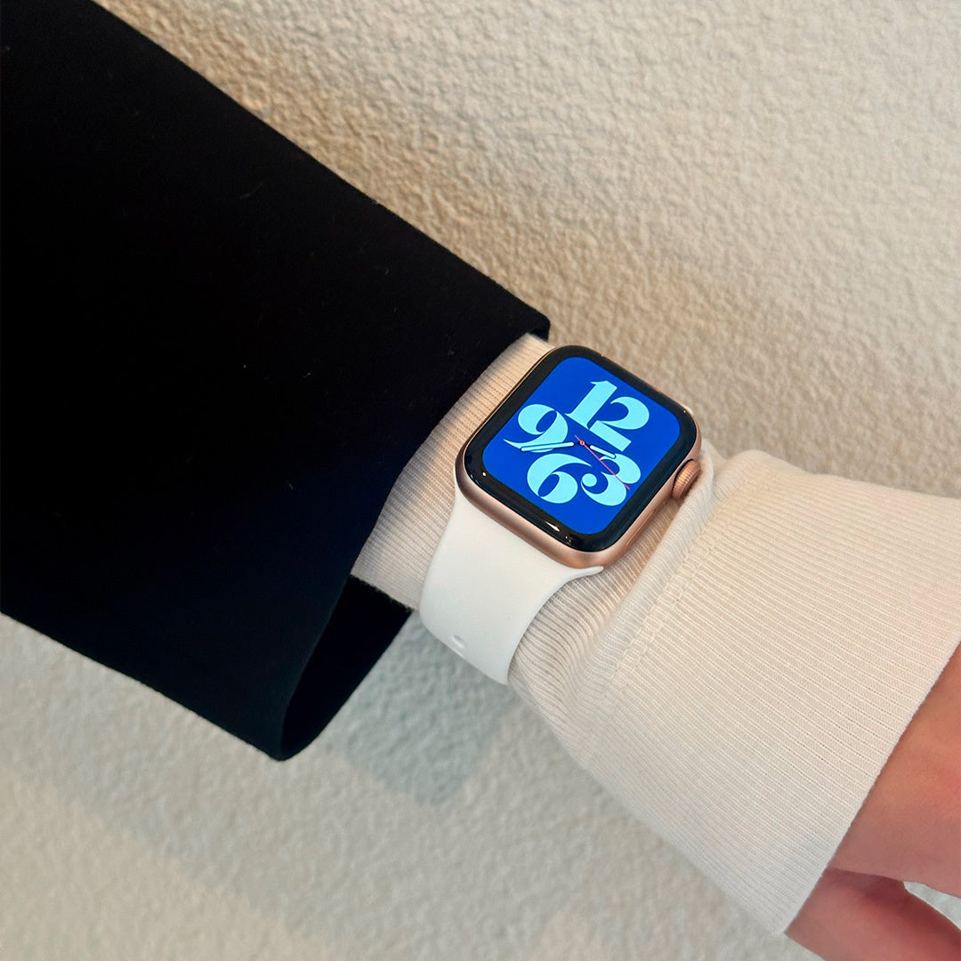 Classic White Silicone Apple Watch Replacement Band