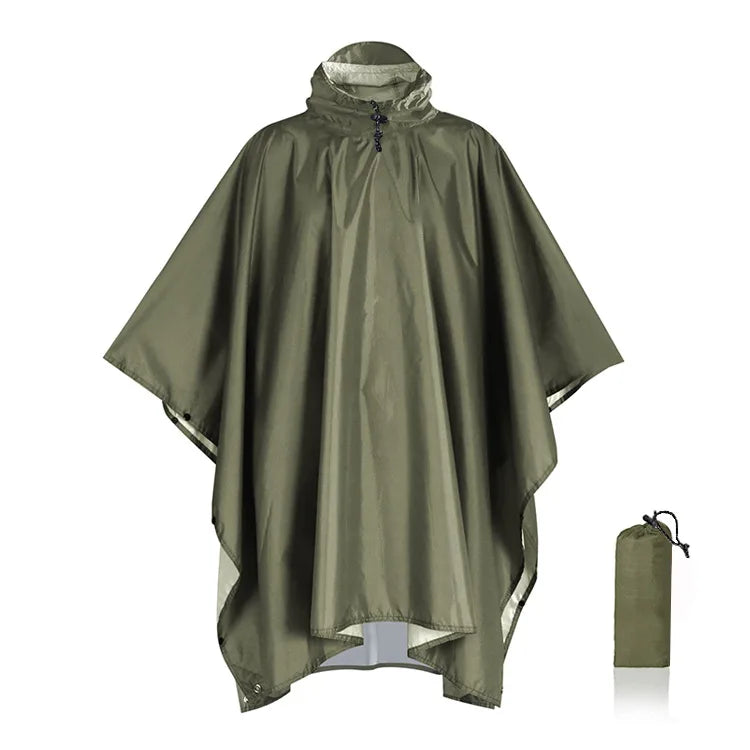 3-in-1-wasserdichter Regenponcho mit Kapuze - Abdeckung für Plane und Schlafsack