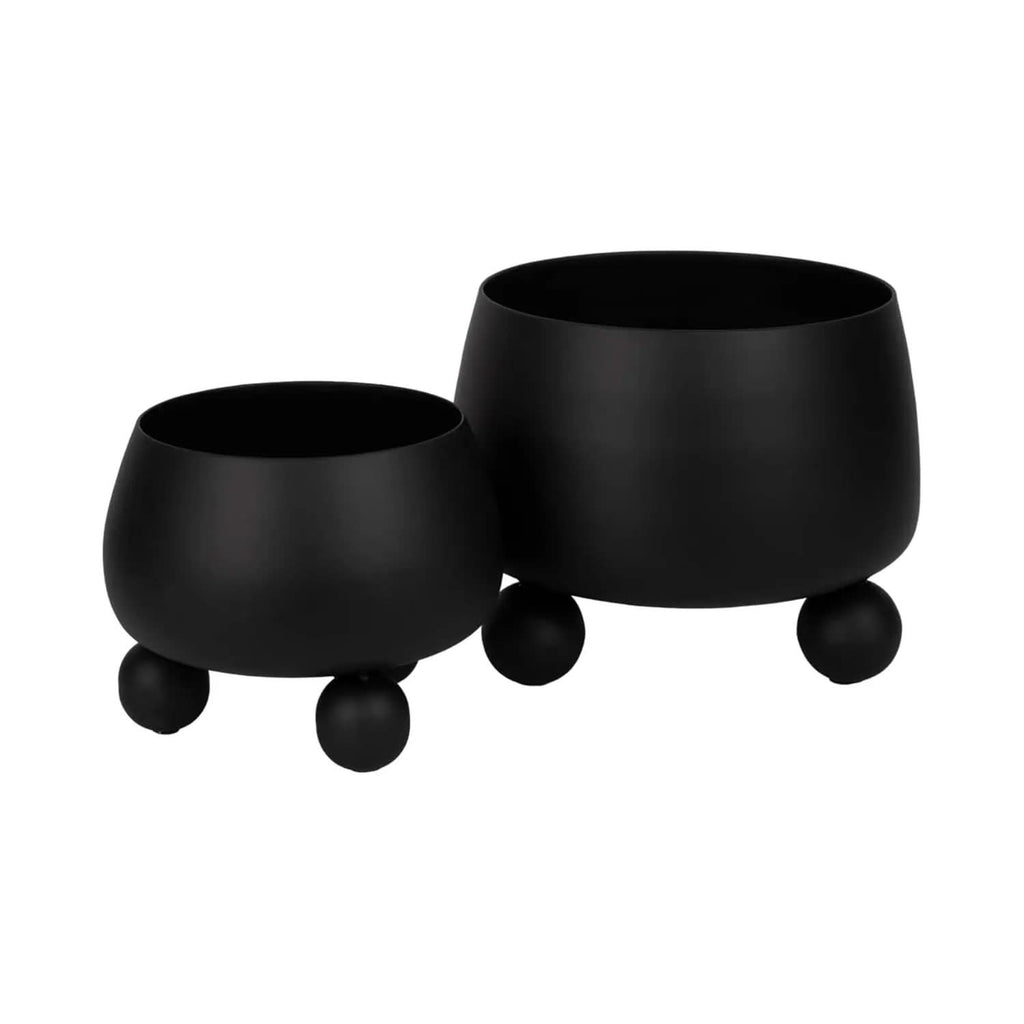 Ensemble de pots en céramique modernes NOIRBLOOM — Design minimaliste arrondi