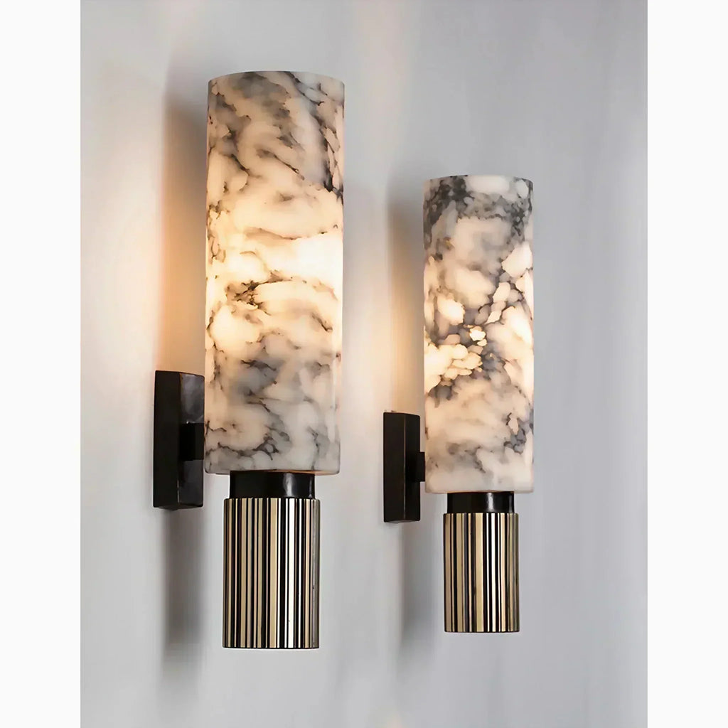 Dimmable Astra Wall Lamp In Marble Finish For Living Rooms And Entryways Modern Style Accent For Walls