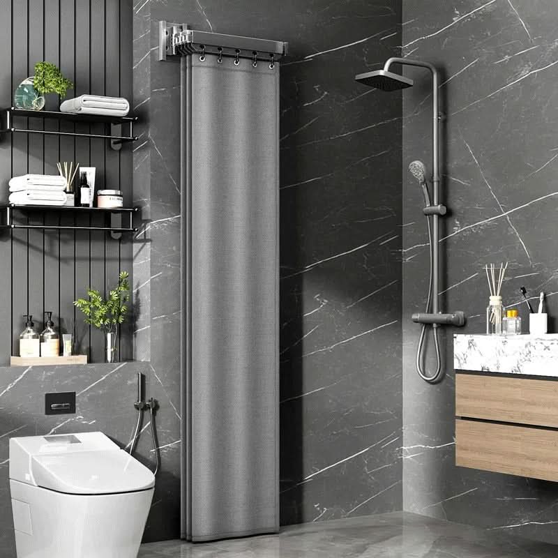 DRYDIVA Faltbares Duschvorhangstangen-Set — wasserdichtes Badezimmer-Trennsystem