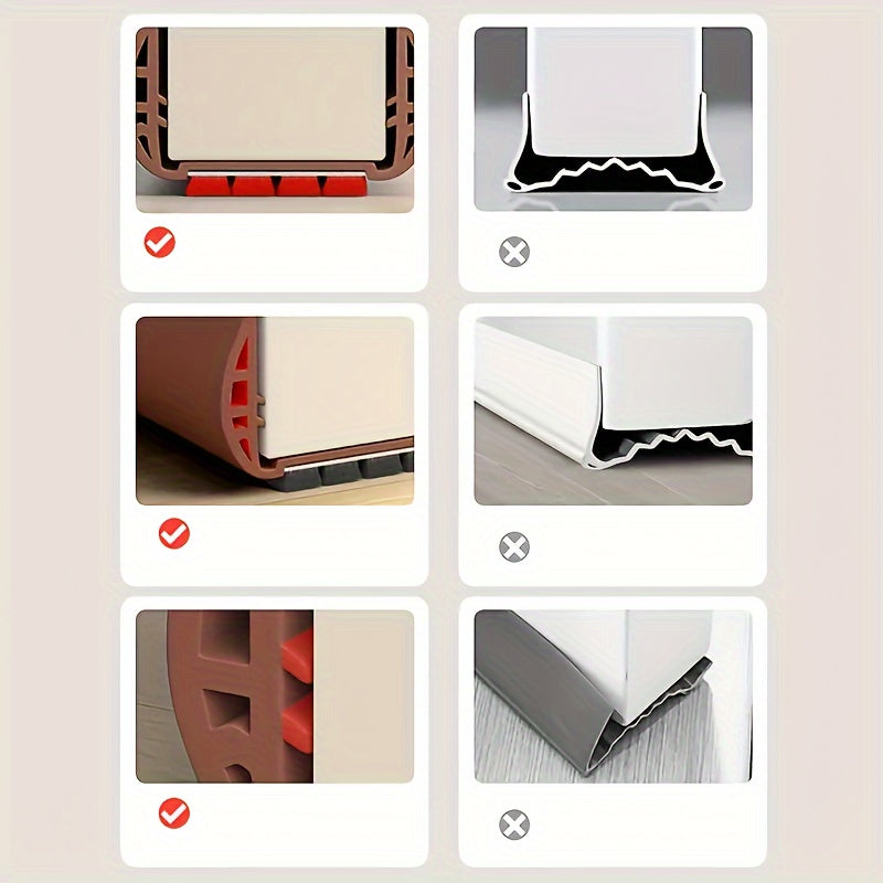 Adjustable Draft Stopper For Doors Reducing Cold, Wind And Noise