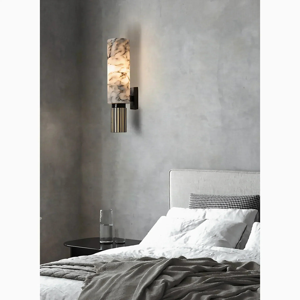 Dimmable Astra Wall Lamp In Marble Finish For Living Rooms And Entryways Modern Style Accent For Walls